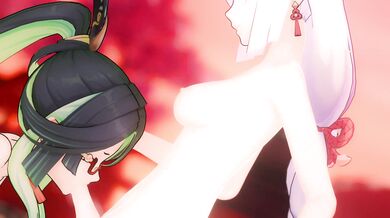 'Ganyu and Shenhe Bang: The Ultimate Nude Blowjob - 1080p Clean - Infected Heart'