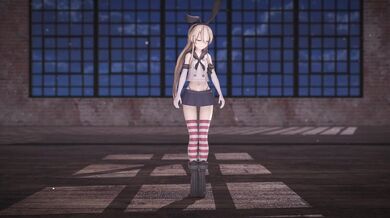 "Rubbing the Honeypot with a Mighty Squirt from Shimakaze in Platinum [MMD R18] Popipapi"