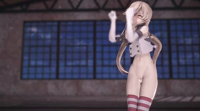 "Rubbing the Honeypot with a Mighty Squirt from Shimakaze in Platinum [MMD R18] Popipapi"