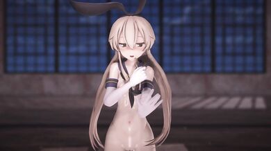 "Rubbing the Honeypot with a Mighty Squirt from Shimakaze in Platinum [MMD R18] Popipapi"