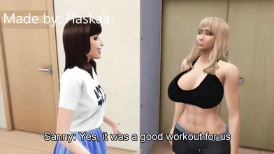 Busty blonde professor gets fucked by two students in her office