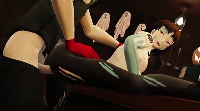 Would you like to watch a hot Halloween-themed hentai with me?