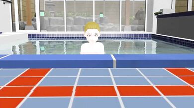 "The Soaking Wet Emma In A Japanese Public Bathhouse."