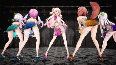 "Pole Dancing in a Dress Shop (MMD)"