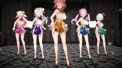 "Pole Dancing in a Dress Shop (MMD)"