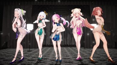 "Pole Dancing in a Dress Shop (MMD)"