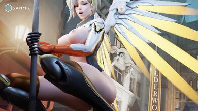 "Mercy Blacked by Horny Men in Hentai Video"