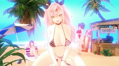 "Giddora, Nicole Demara and Fan Service on the Beach!"