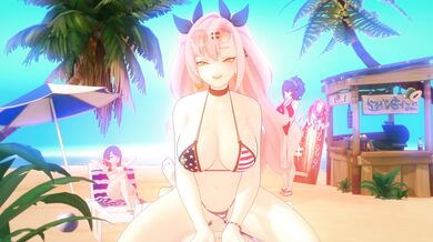 "Giddora, Nicole Demara and Fan Service on the Beach!"