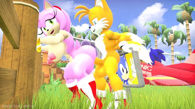 "Mascot Masturbation with Tails and Amy"