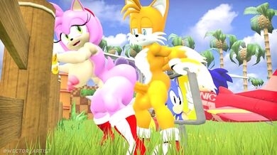 "Mascot Masturbation with Tails and Amy"
