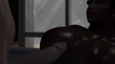 "Tasting her first Black Cock, she sucks it like a pro."