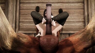 Hey, sexy goth chicks! Wanna ride my giant horse cock in stunning 4K?