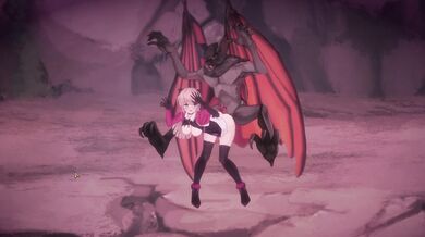 'The Mystic Isle: Vivi and the Magical Creatures - Vivi Overwhelmed by Giant Bats'