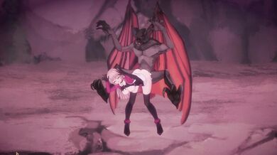 'The Mystic Isle: Vivi and the Magical Creatures - Vivi Overwhelmed by Giant Bats'