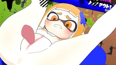 "Tentacle-Loving Octoling Gets Her Crotch Tickled By A Mischievous Shark!"