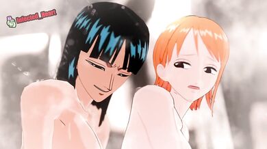 '"Lusty Adventures of Robin and Nami" - Shower Yuri, Pre Timeskip (Infected Heart)