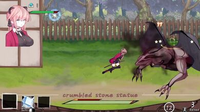 'Busty babe Vivi and her magical adventure on the enchanted island - Vivi gets ravaged by a mythical gargoyle.'