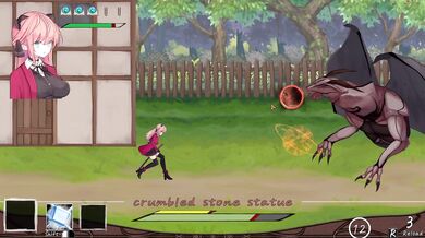 'Busty babe Vivi and her magical adventure on the enchanted island - Vivi gets ravaged by a mythical gargoyle.'