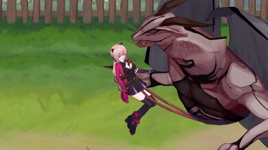 'Busty babe Vivi and her magical adventure on the enchanted island - Vivi gets ravaged by a mythical gargoyle.'