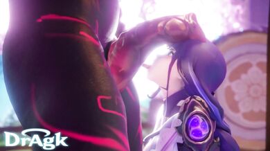 Thrusting their powerful weapons, Raiden and the Shogun fuck each other in a heated Mitachurl.