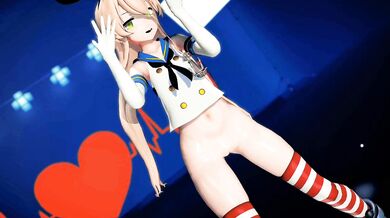 "Aboard the Shimakaze, a beautiful devilish angel takes control of her men in this MMD erotic anime porn movie."