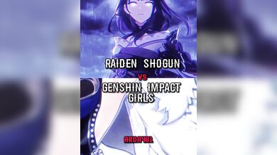'Unleashing the Thunder: Raiden vs Genshin Impact Girls'