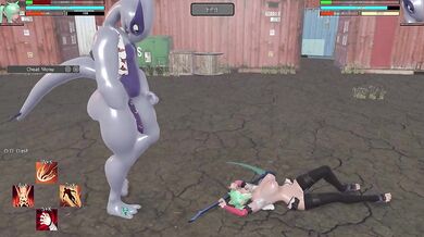 "Unleashing her Inner Beast, Mina's Heroic Rumble with the Monstrous Dildo"