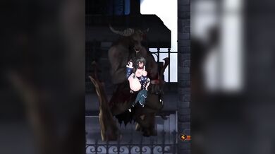 "Busty Elf Assassin Aradia and Monsterous Minotaur in the Game of Love: Night of Revenge"