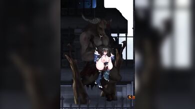 "Busty Elf Assassin Aradia and Monsterous Minotaur in the Game of Love: Night of Revenge"