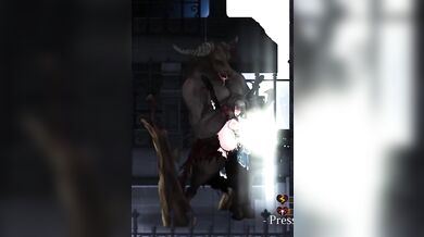 "Busty Elf Assassin Aradia and Monsterous Minotaur in the Game of Love: Night of Revenge"