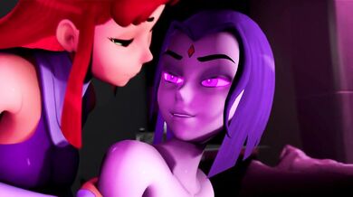 "[LESBIAN] Starfire and Raven Hentai Video Compilation"