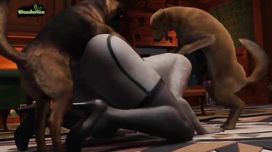 "The Lady Dimitrescu and her Furry Fiends"
