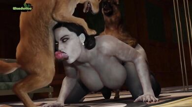 "The Lady Dimitrescu and her Furry Fiends"