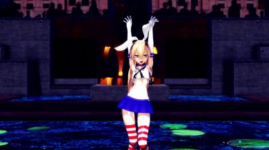 '"The Nekomimi Samurai" - Shimakaze and Hamselvish in MMD Version R15, Moves Ver. 2.'