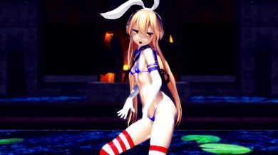 '"The Nekomimi Samurai" - Shimakaze and Hamselvish in MMD Version R15, Moves Ver. 2.'