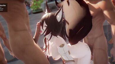 "My Hot Asian Sex Goddess Tingyun Rides Hard and Fast with a Huge Cock!"