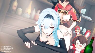 WATCH as these two horny girls engage in an unforgettable FUTA FEMALE threesome!