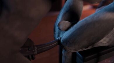 Holiday Party Favor for Two Stallions with Runolfur on a Bench!