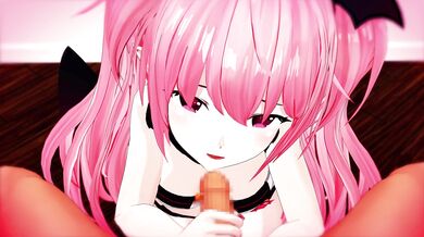 Watch as this sexy succubus arousingly develops you anally with her pink punk pro!