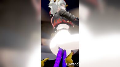 Watch as Burnice trains her hip muscles without a skirt on in this 60 frames per second video