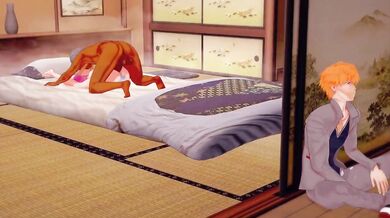 Watch as Yoldea gets addicted to her boyfriends NTR fantasies and is soon dominated by his sexy friend in this Hentai PORN video!