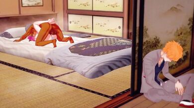 Watch as Yoldea gets addicted to her boyfriends NTR fantasies and is soon dominated by his sexy friend in this Hentai PORN video!