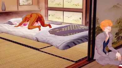 Watch as Yoldea gets addicted to her boyfriends NTR fantasies and is soon dominated by his sexy friend in this Hentai PORN video!