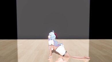 Sexy Dancing Girl with Mini Skirt and Leggings - Blowjob Kiss (Hentai Porn)