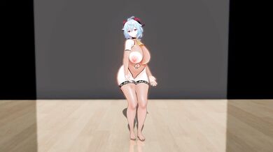 Sexy Dancing Girl with Mini Skirt and Leggings - Blowjob Kiss (Hentai Porn)