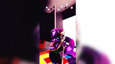 The adventures of Rarity and her dance moves on a 4K ultra high definition screen with Mel Velvin, the sexy DJ
