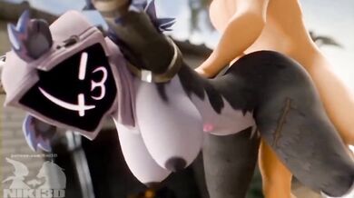 Watch this XXX porn video where a raven seduces two Fortnite players in a private message video chat!