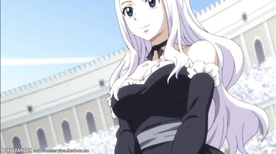 A witch with a large, bouncing rack plays fairy tail with her grand magical games