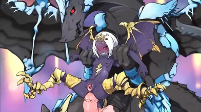 The Mighty Nael, Riding the Beast Bahamut as He Unleashes His Monstrous Cumshot on a Voluptuous Maiden!